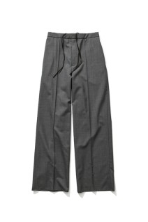 WOOL TROPICAL PIN TUCK EASY PANTS - TOP GRAY(303) (PRAGLM0111)