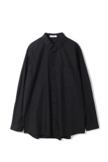 NATURAL DYED COTTON LAWN STANDARD SHIRT - BLACK(005) (BLAGLM0405)