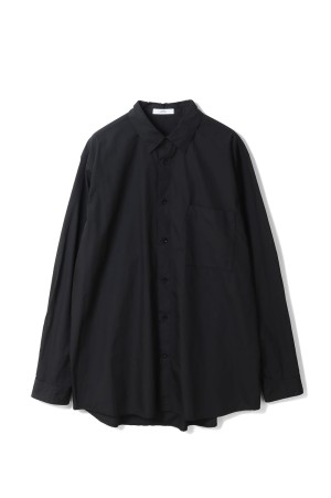 NATURAL DYED COTTON LAWN STANDARD SHIRT - BLACK(005) (BLAGLM0405)