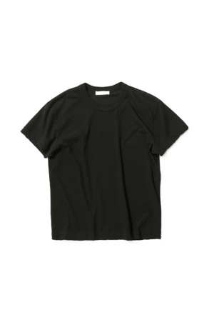 FRESCA SINGLE JERSEY COMPACT T-SHIRT - BLACK (KKAGLM0402)