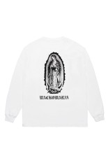 WASHED HEAVY WEIGHT CREW NECK LONG SLEEVE T-SHIRT ( TYPE-1 ) / WHITE (26SSE-WMT-LT04)