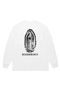 WASHED HEAVY WEIGHT CREW NECK LONG SLEEVE T-SHIRT ( TYPE-1 ) / WHITE (26SSE-WMT-LT04)