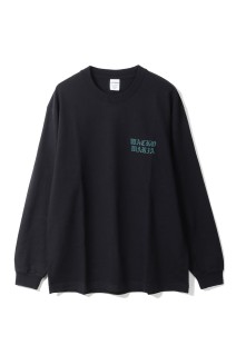 WASHED HEAVY WEIGHT CREW NECK LONG SLEEVE T-SHIRT ( TYPE-2 ) / BLACK (26SSE-WMT-LT05)