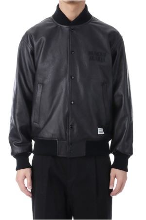 LEATHER VARSITY JACKET ( TYPE-2 ) / BLACK (26SSE-WMO-BL02)