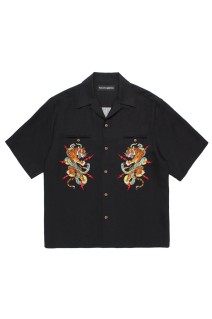 TIM LEHI / HAWAIIAN SHIRT S/S ( TYPE-1 ) / BLACK (26SSE-WMS-HI01)