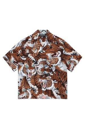 TIM LEHI / HAWAIIAN SHIRT S/S ( TYPE-2 ) / BROWN (26SSE-WMS-HI02)