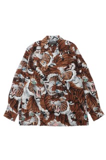TIM LEHI / HAWAIIAN SHIRT L/S ( TYPE-2 ) / BROWN (26SSE-WMS-HI03)