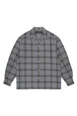 OMBRE CHECK OPEN COLLAR SHIRT L/S / GRAY (26SSE-WMS-OC03)