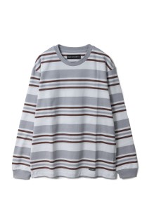 STRIPED CREW NECK LONG SLEEVE T-SHIRT ( TYPE-1 ) / OFFWHITE (26SSE-WMT-LT01)