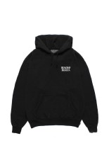 WASHED MIDDLE WEIGHT PULLOVER HOODED SWEAT SHIRT / BLACK (26SSE-WMC-SS02)