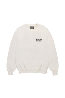 WASHED MIDDLE WEIGHT CREW NECK SWEAT SHIRT / IVORY (26SSE-WMC-SS03)
