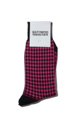 GINGHAM CHECK JACQUARD SOCKS / PINK (WMGP-SO03)