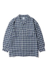 LINEN PALAKA KAIKIN LONG SHIRT / NAVY (PC-002-3861)