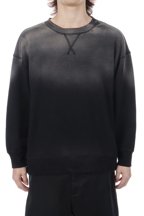 H/W OHARIKO GRAFFITI PEACE COTTON CREWNECK / BLACK (PC-006-3996