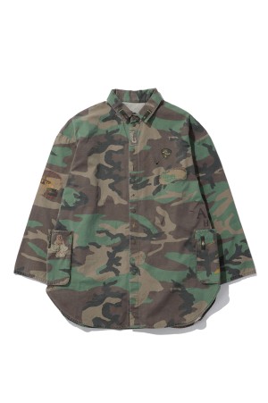 ALOHA CAMOUFLAGE SHIRT JACKET / CAMOUFLAGE (PC-008-3880)