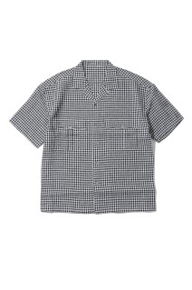 KEROUAC LINEN GINGHAM CHECK SHIRT / BLACK (PC-016-3979)