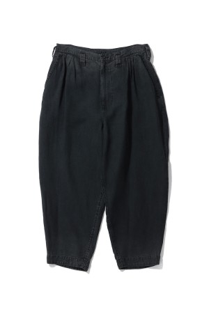 BLACK LINEN BEBOP PANTS / BLACK (PC-021-3888)