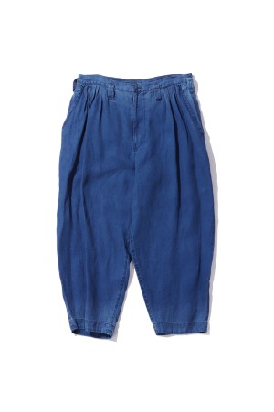 INDIGO LINEN BEBOP PANTS / BLUE (PC-021-3892)