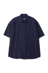 KASURI STRIPE ORIGINAL BEAT WRITER SHIRT / NAVY (PC-047-3926)