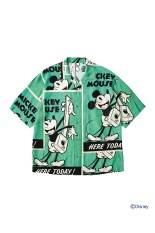 DISNEY VP / PC ALOHA COLLECTION ALOHA SHIRT / MICKEY &amp; GUITAR / GREEN (DP-024-3965)