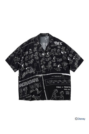 DISNEY MS / PC ALOHA COLLECTION ALOHA SHIRT / 101 DALMATIANS / BLACK (DP-024-3966)