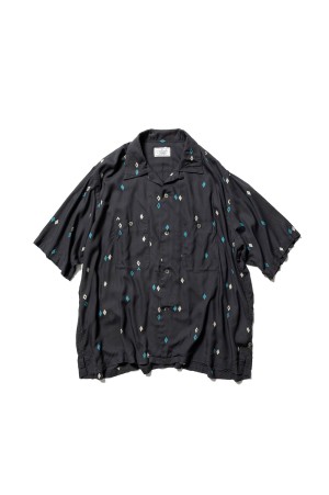 Rayon Shirts S/S Argyle - Charcoal (U26S-01-0001)