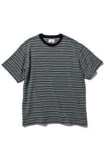 Jacquard Knit Tee - Black/Turquoise (U26S-05-0002)