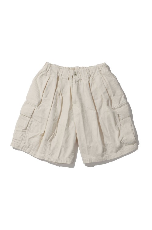 Herringbone 6-Pocket Shorts - OFF WHITE (26SS_23_1005SSPT04-2