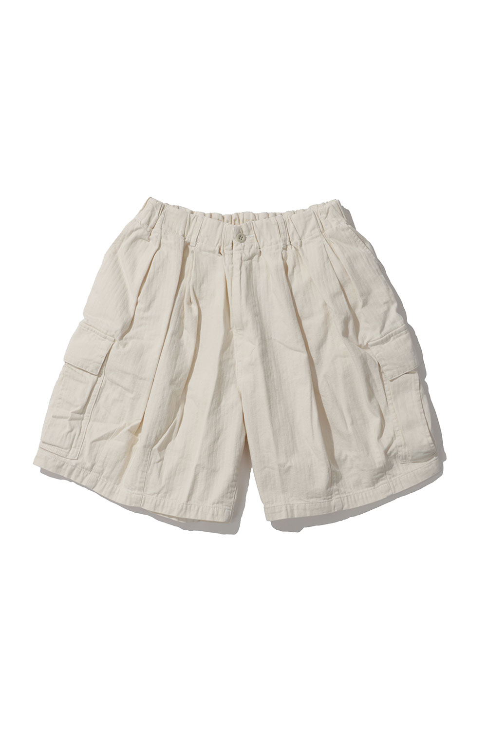 Herringbone 6-Pocket Shorts - OFF WHITE (26SS_23_1005SSPT04-2