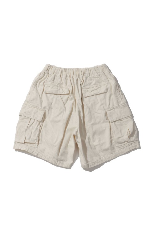 Herringbone 6-Pocket Shorts - OFF WHITE (26SS_23_1005SSPT04-2