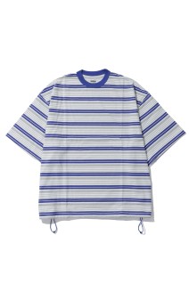 Border Balloon T-Shirt - WHITE x BLUE (26SS_48_1008SST01-B)