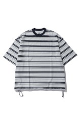 Border Balloon T-Shirt - WHITE x NAVY (26SS_48_1008SST01-B)