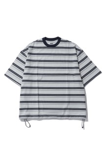 Border Balloon T-Shirt - WHITE x NAVY (26SS_48_1008SST01-B)
