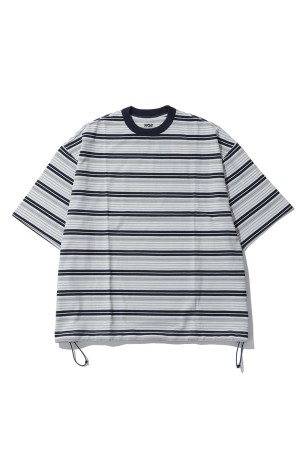 Border Balloon T-Shirt - WHITE x NAVY (26SS_48_1008SST01-B)