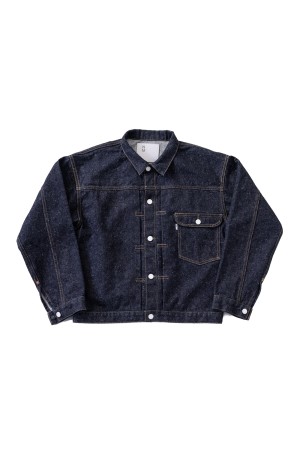 #001 T-BACK DENIM JACKET ONE-WASHED - INDIGO (2066SSJK-YY-0001)