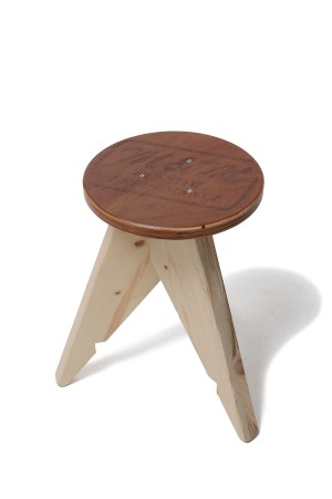 丸スツール（小脚塗無 座レーザー）