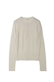 Henleyneck Soft Tops -ECRU (12610608)