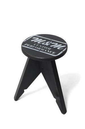 丸スツール（小全塗）- BK/WHT