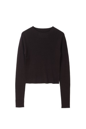 Compact Smooth Knit -DARK BROWN  (12610510)