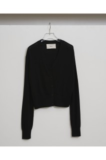 Silk Cotton Cardigan -BLACK (12610521)