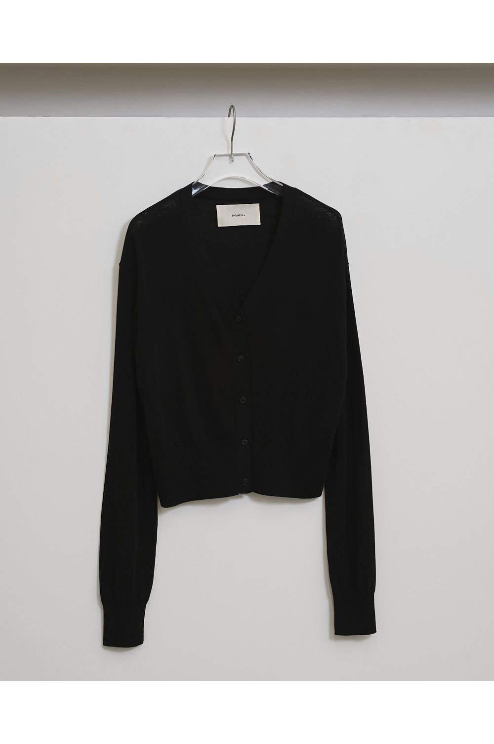 Silk Cotton Cardigan -BLACK (12610521) | セレクトショップ