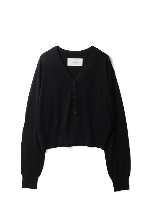 Silk Cotton Cardigan -BLACK (12610521) | セレクトショップ