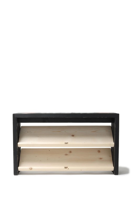 棚ベンチ2段（900斜め）- BLK/RED/WHT | セレクトショップ