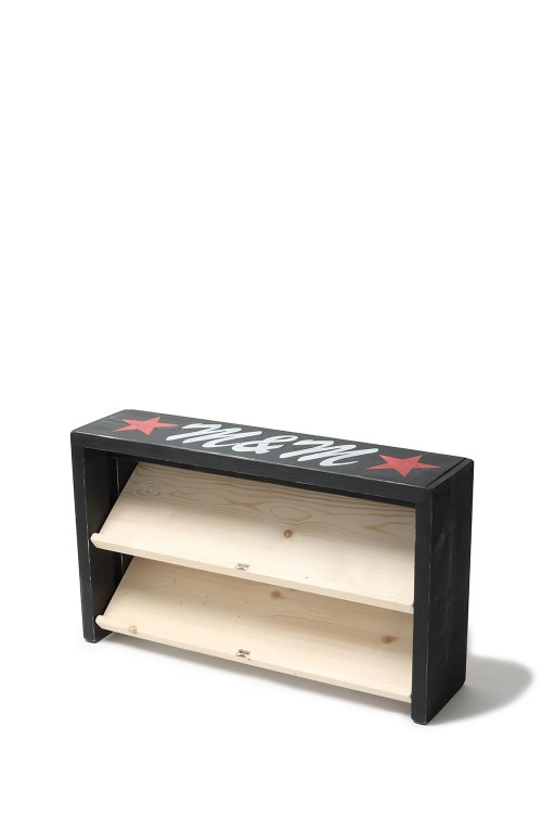 棚ベンチ2段（900斜め）- BLK/RED/WHT | セレクトショップ