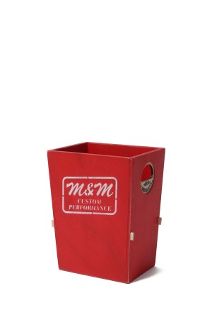 ゴミ箱角（小）- RED/WHT