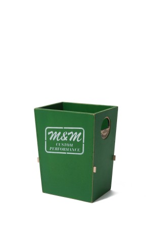 ゴミ箱角（小）- GRN/WHT