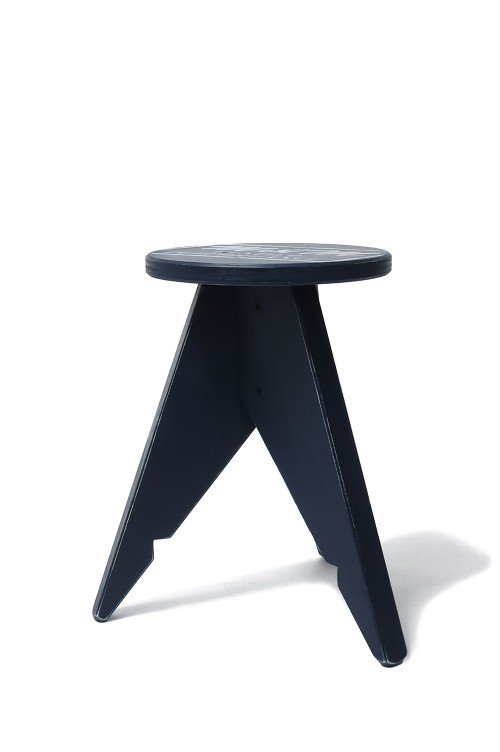 ぺこさま専用濃紺の本革丸スツール ぺこさま専用濃紺の本革丸スツール