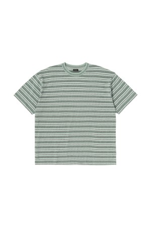 Jacquard Striped S/S Tee - Grey (SD26S-CT06)