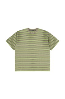 Jacquard Striped S/S Tee - Olive (SD26S-CT06)