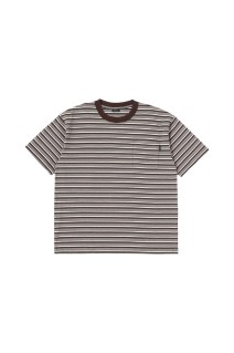 Striped S/S Tee - Brown / Charcoal (SD26S-CT07)